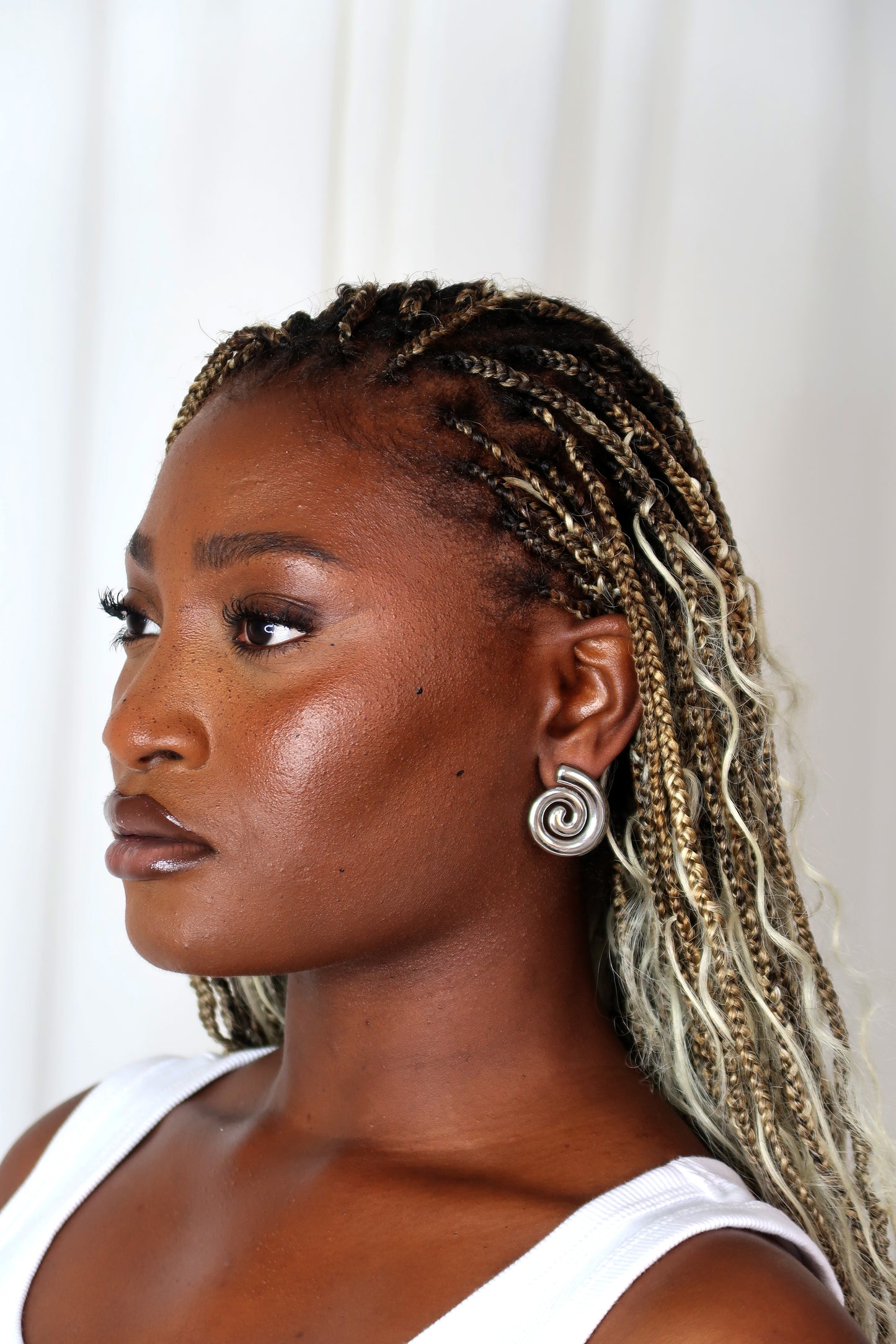 Sonny Spiral Detail Stud Earrings