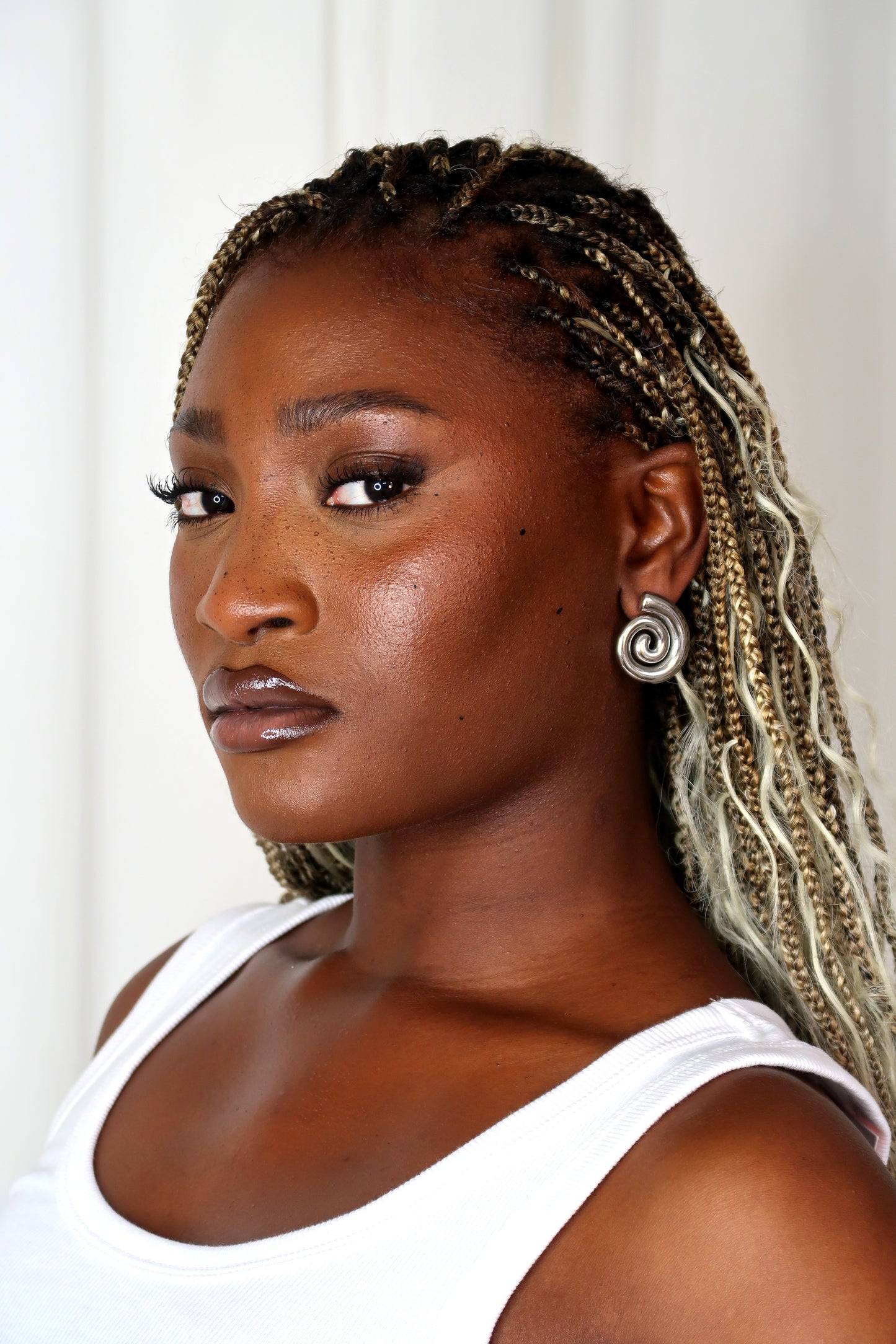 Sonny Spiral Detail Stud Earrings