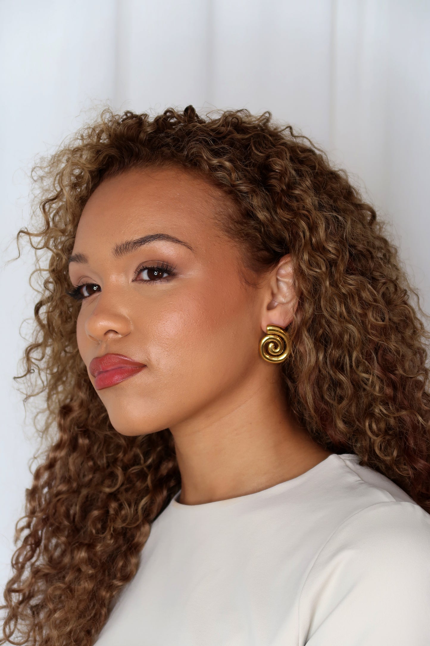 Sonny Spiral Detail Stud Earrings