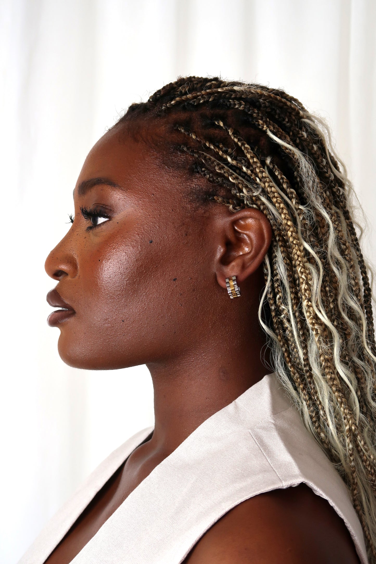 Thalia Mixed Metal Hoop Earrings