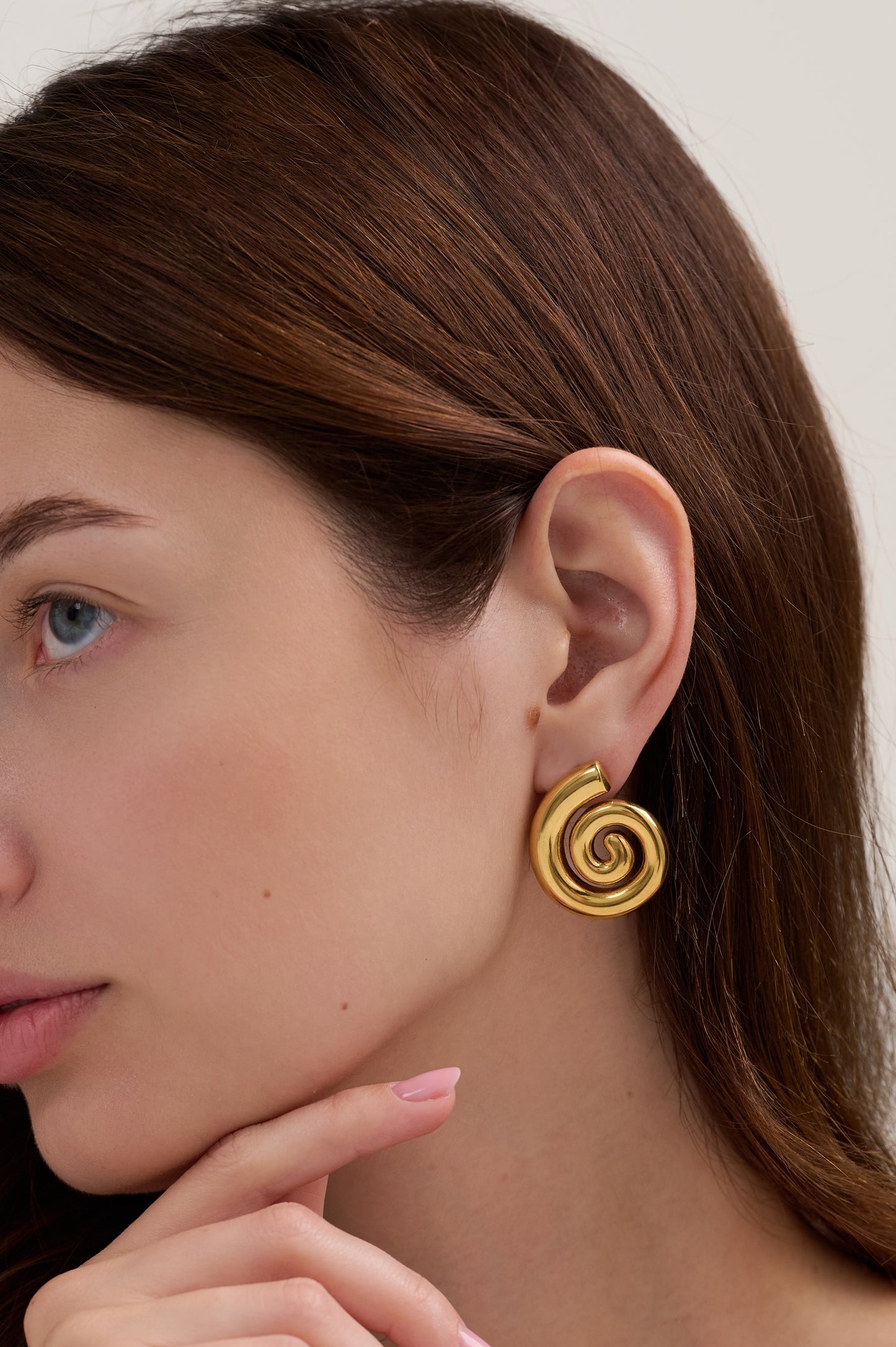 Sonny Spiral Detail Stud Earrings