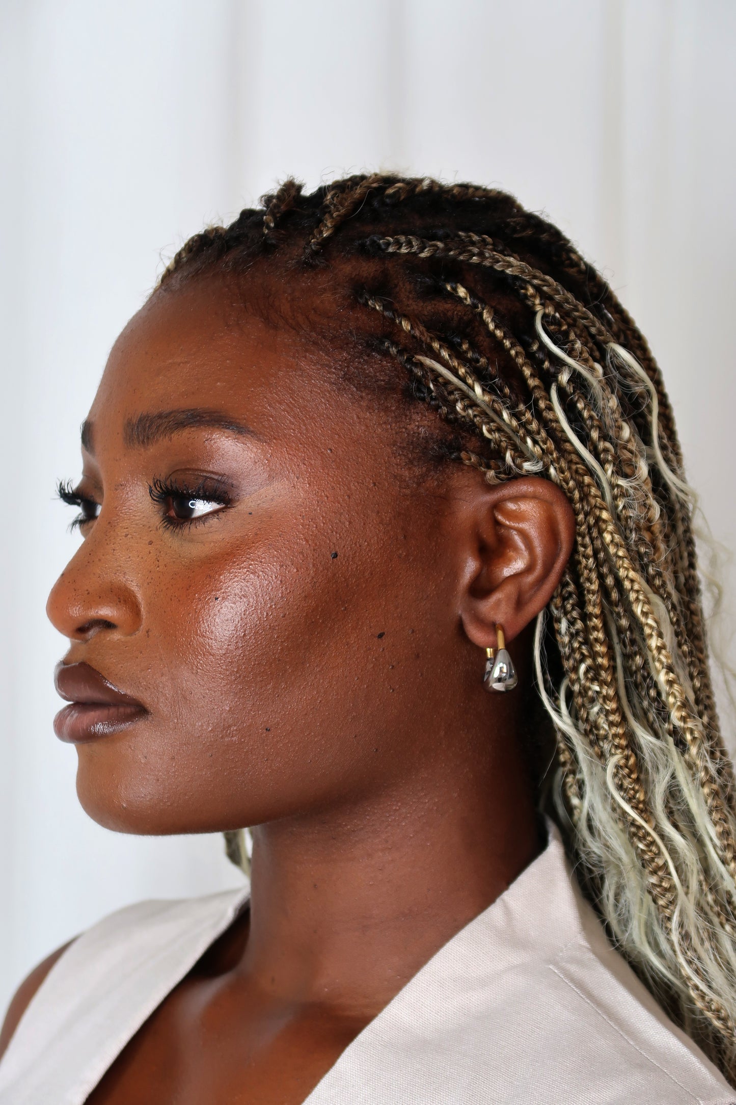 Luna Mixed Metal Hoop Earrings