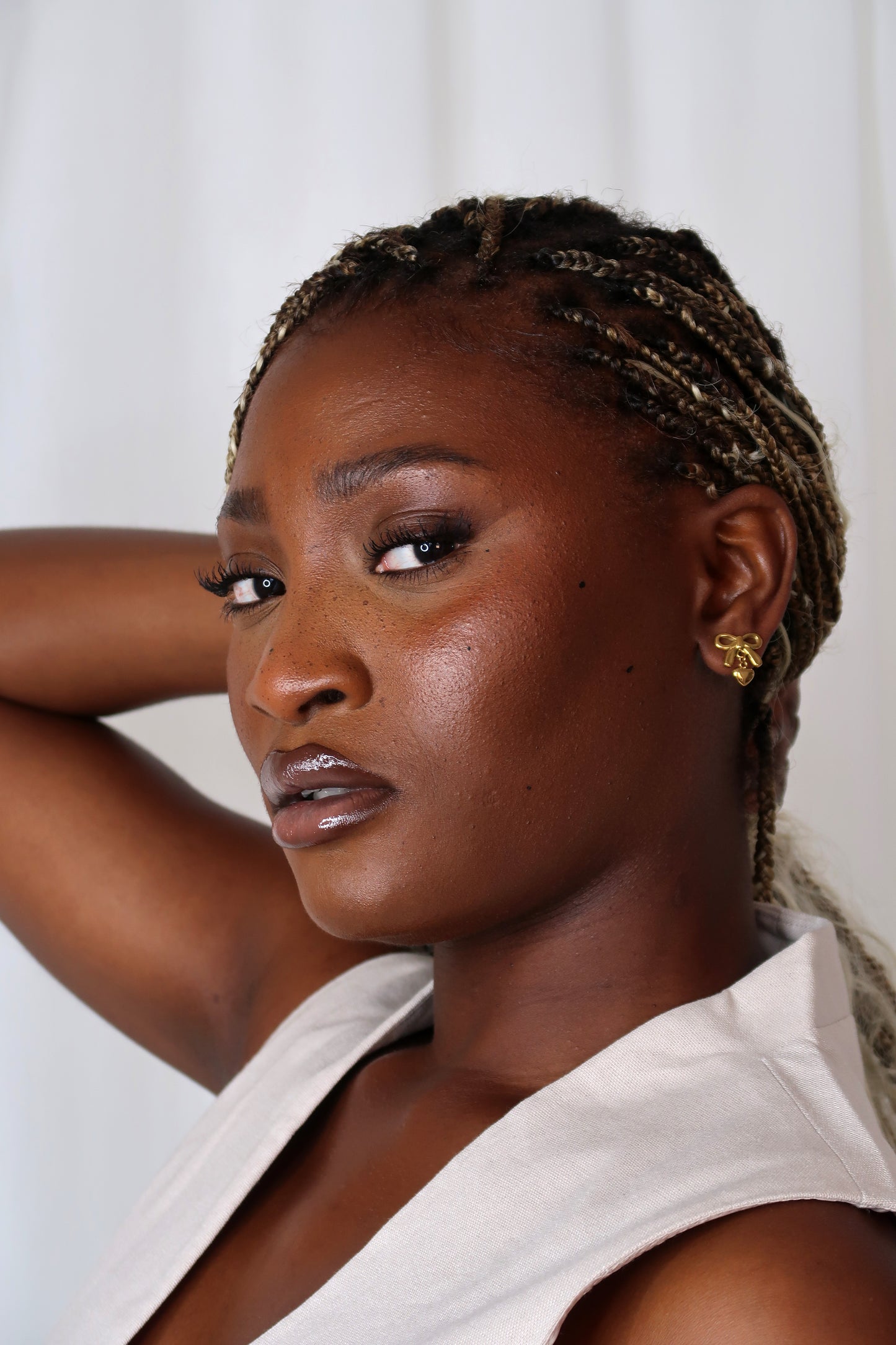 Oddessa Bow Detail Drop Earrings