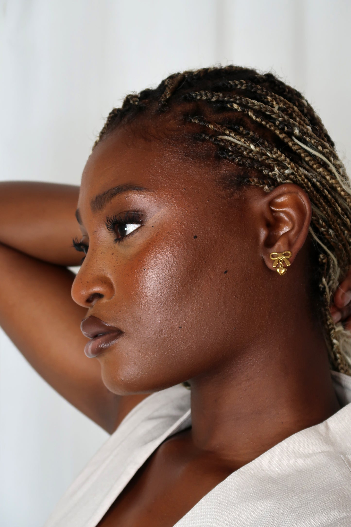 Oddessa Bow Detail Drop Earrings