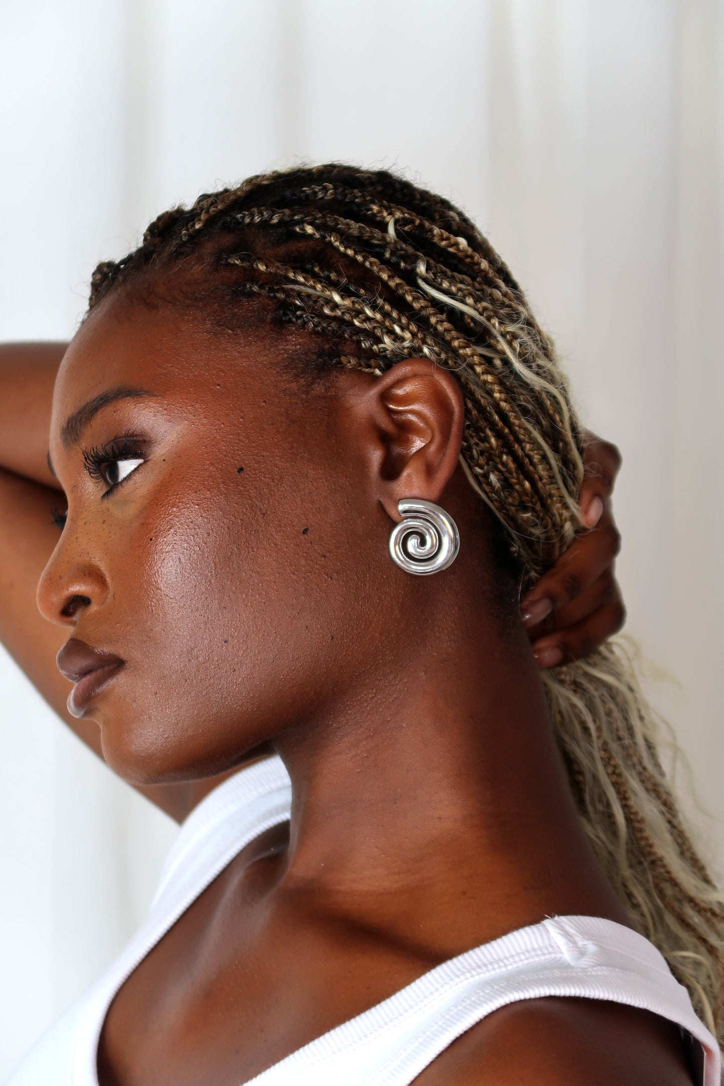 Sonny Spiral Detail Stud Earrings