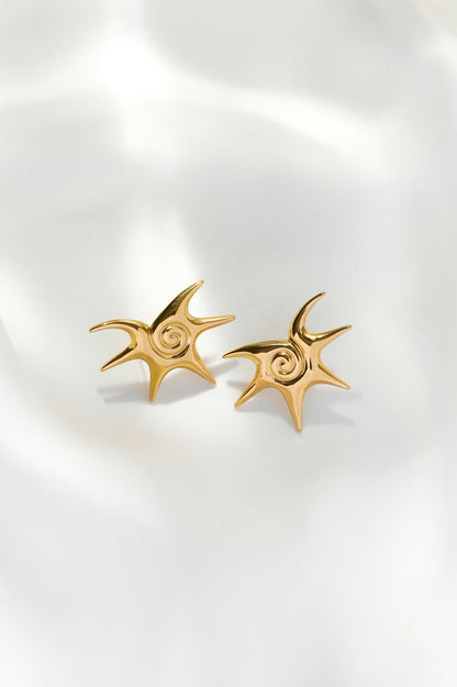 Marina Shell Detail Stud Earrings
