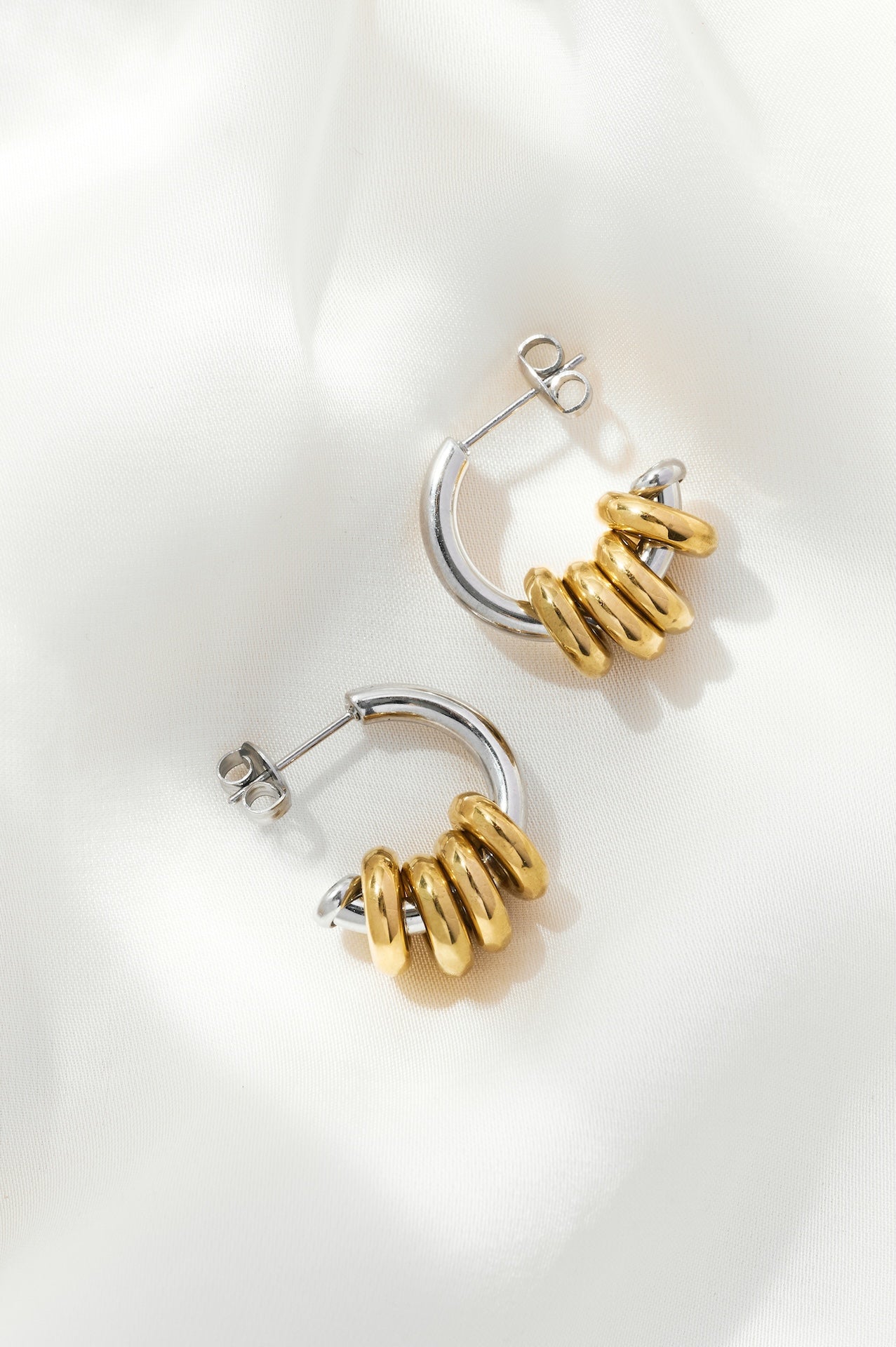 Skylar Mixed Metal Hoop Earrings